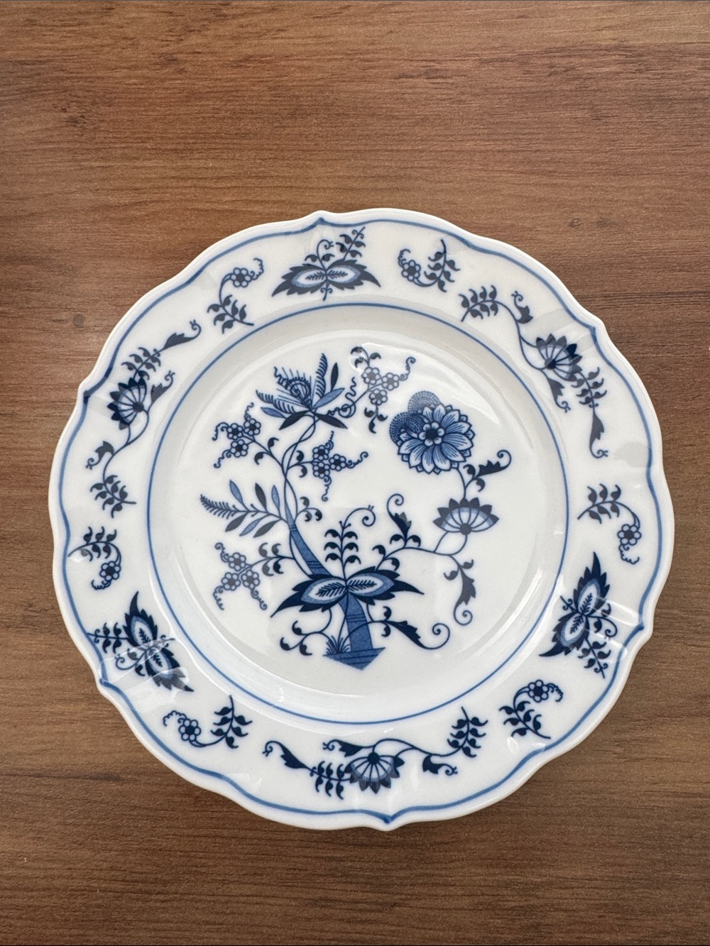 Vintage Blue Danube Plate - White and Blue